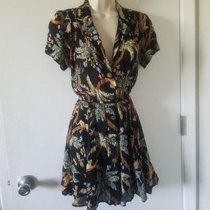 Reformation button up mini dress